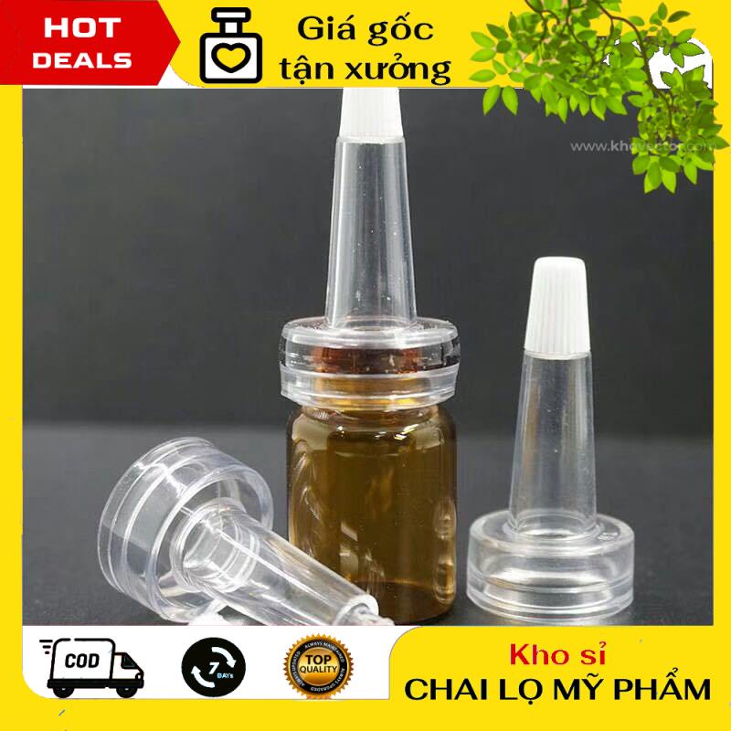 Lọ Chiết Serum ❤ GIÁ TẬN GỐC ❤ Lọ Chiết Tế Bào Gốc, Tinh Chất Thủy Tinh 5ml/10ml Bộ 3 nút, phụ kiện du lịch