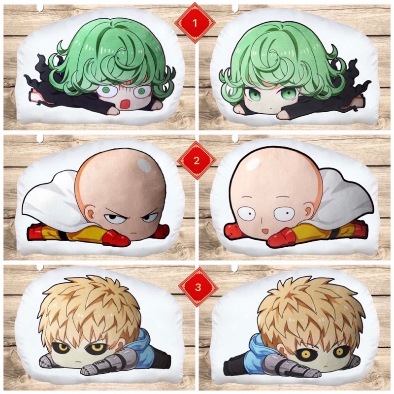 gấu ôm one punch man 2 mặt ảnh 22-50cm/ Gối ôm ngủ anime One punch man