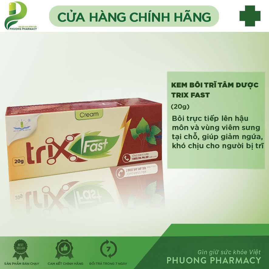 TRIX FAST kem bôi trĩ tâm dược