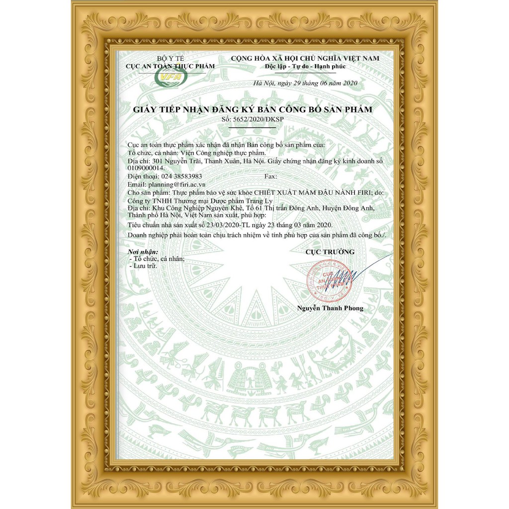 Tinh chất mầm đậu nành FIRI Chứa collagen Sâm Tố Nữ Vitamin E ,Chính Hãng