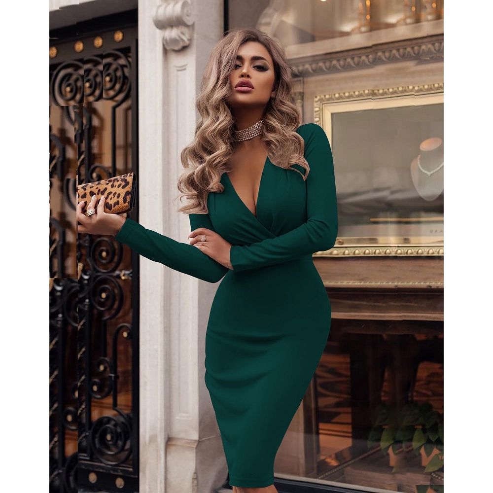 Đầm ôm dài tay quyến rũ dành cho nữ