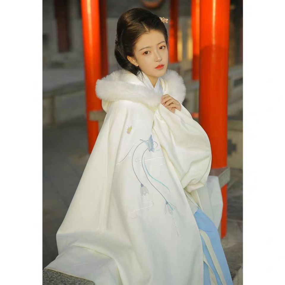 Yi Yi Han Áo Choàng Dáng Dài Dày Dặn Ấm Áp Đa Năng Phong Cách Mùa Đông Dành Cho Phụ Nữ | BigBuy360 - bigbuy360.vn