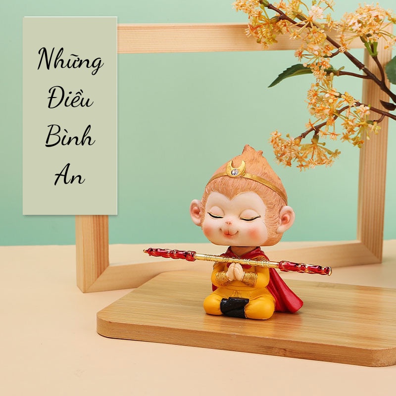 Tượng Tôn Ngộ Không trang trí bàn làm việc, để xe ô tô, trang trí thư giãn 💕FREESHIP 50k💕 Những Điều Bình An