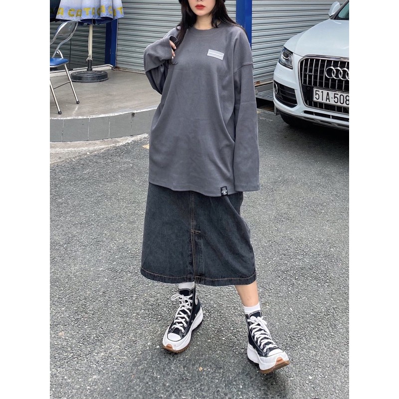 Áo Tay Dài Vải Gân 100% Cotton Cao Cấp - Áo Tee Long Sleeve Dragonbyboi BASIC FREESIZE Nhiều màu | BigBuy360 - bigbuy360.vn