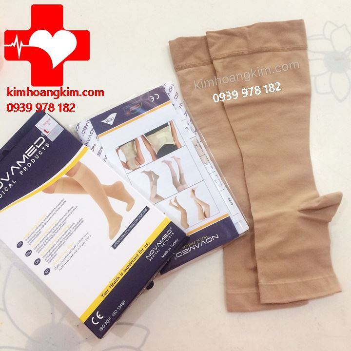 (sale lẻ size) Vớ gối chống giãn tĩnh mạch Novamed Thổ Nhỹ Kỳ, hộp 2 chiếc