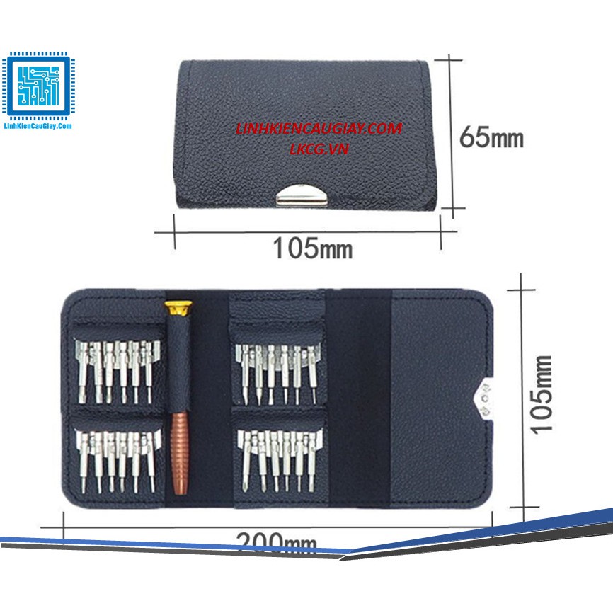 Bộ tua vít đa năng 25 chi tiết sửa chữa laptop, điện thoại, máy tính