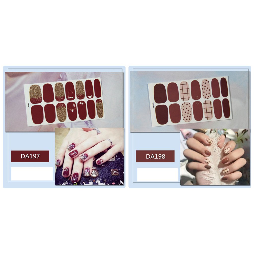 Sticker dán móng tay không thấm nước P4 - Nail Sticker