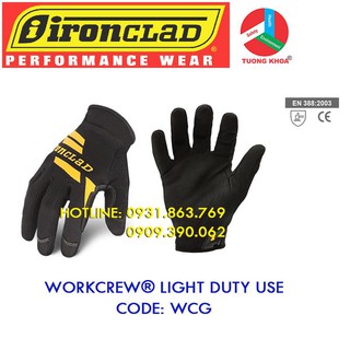 GĂNG TAY IRONCLAD WORKCREW®, LIGHT DUTY USE - CODE WCG // TKSAFETY