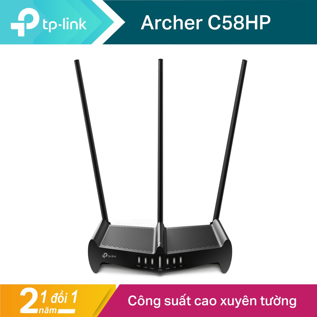 Bộ Phát Wifi TP-Link Archer C58HP Chuẩn AC 1350Mbps Xuyên Tường Độ Lợi Cao