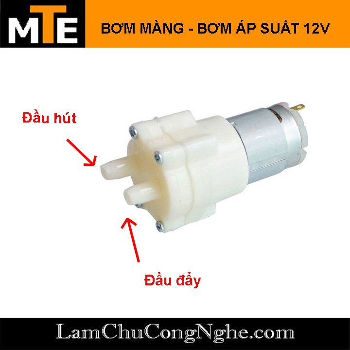 Bơm màng - Bơm nước tự mồi 12V Sử dụng động cơ 365