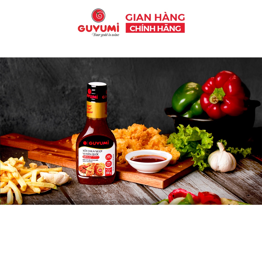 Xốt chua ngọt vị Hàn Quốc GUYUMI gia vị sốt chấm đồ chiên nướng thơm ngon 200gr