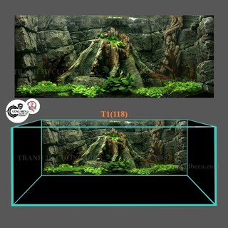 Tranh dán bể cá 3d nhiều kích thướt ( 60x40, 80x40, 80x50 , 90x50, 100x50...)