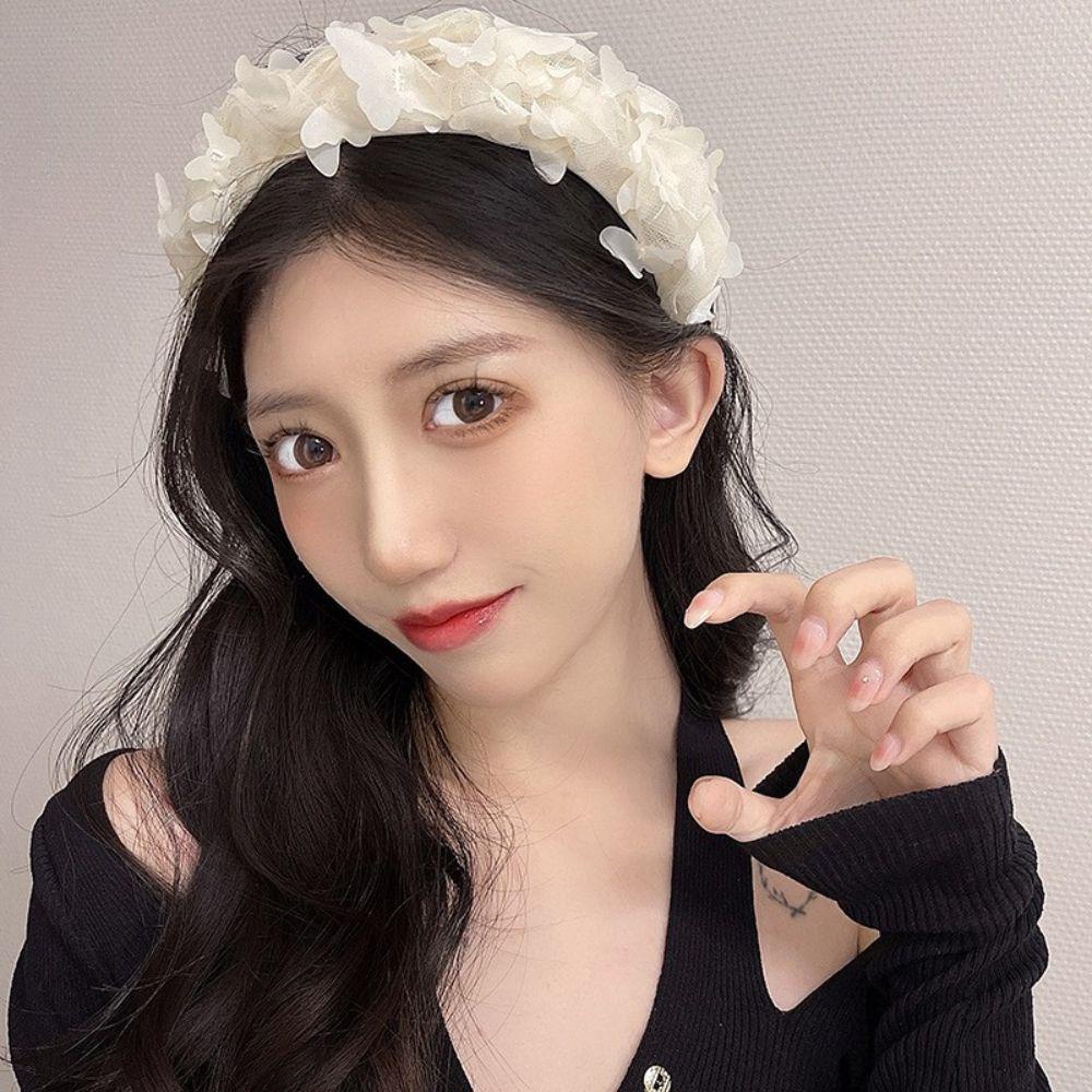 ANEMONE Băng Đô Cài Tóc Hình Bướm Xinh Xắn Cho Cô Dâu