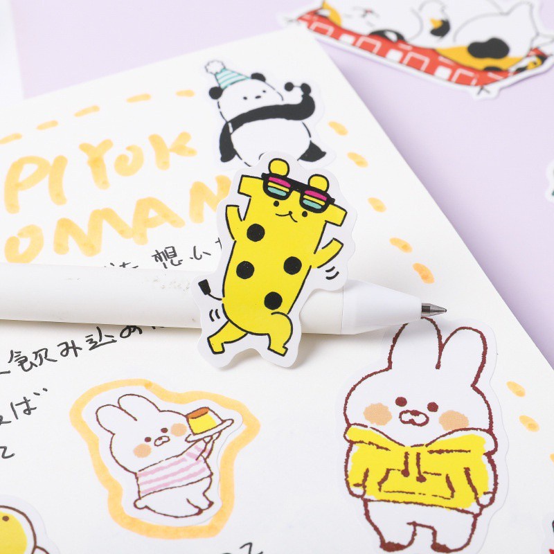 Túi 40 nhãn dán tùy chọn họa tiết đáng yêu trang trí nhật ký/ sổ lưu niệm