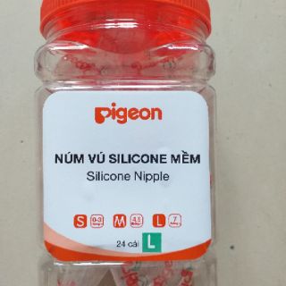 Núm vú Pigeon ( hộp 24 cái size L)