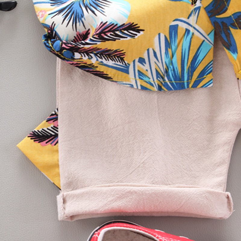 Set Áo Thun Tay Ngắn &amp; Quần Short Cho Bé Trai