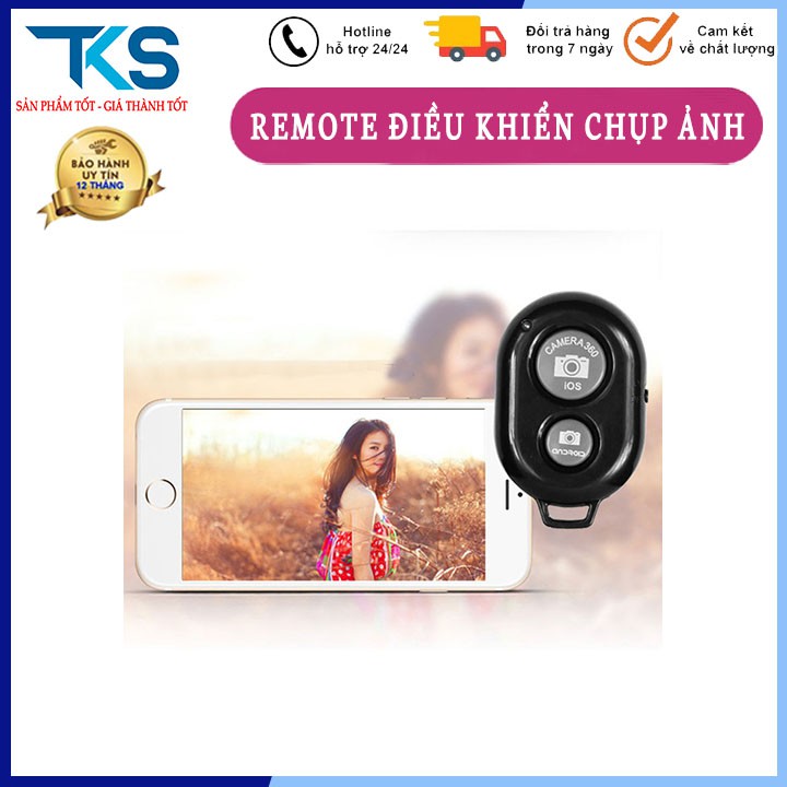 Remote điều khiển chụp ảnh từ xa - nút bấm remote bluetooth