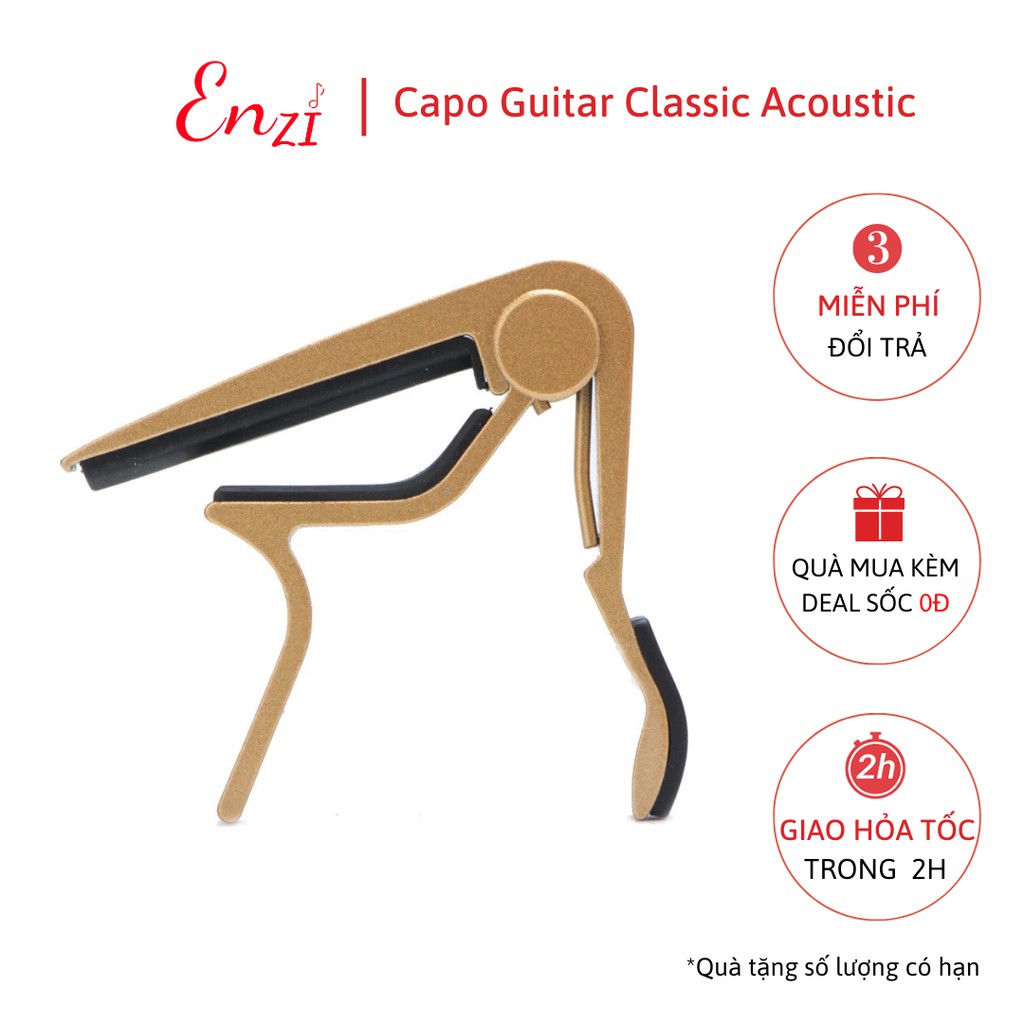 Kẹp capo nhỏ guitar classic acoustic kim loại màu xanh dương Enzi lên tông hạ tông dùng cho mọi loại đàn ghita