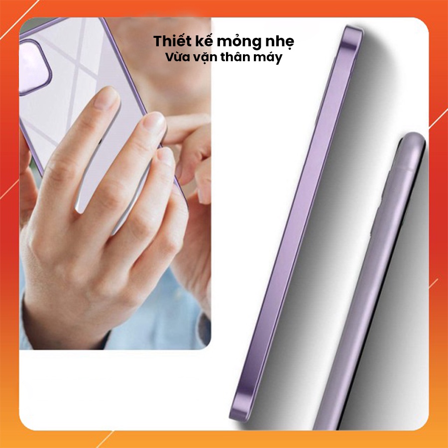 Ốp điện thoại điện thoại viền mạ màu 5 màu lựa chọn cho  11 /11 pro/ 11 promax 12/12 Pro/12 Pro Max/ 13/ 13pro/13 Promax