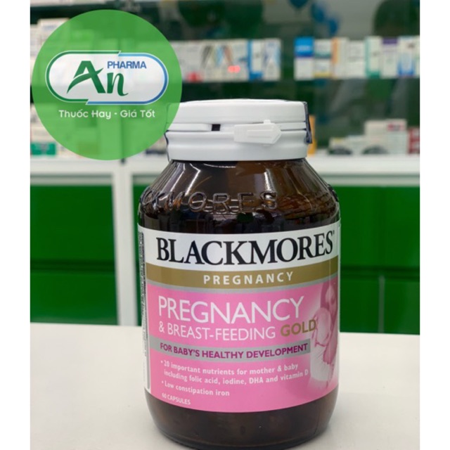 [HÀNG CHÍNH HÃNG] Viên uống cho bà bầu Blackmores Pregnancy And Breast Feeding Gold (Chai 60 viên)
