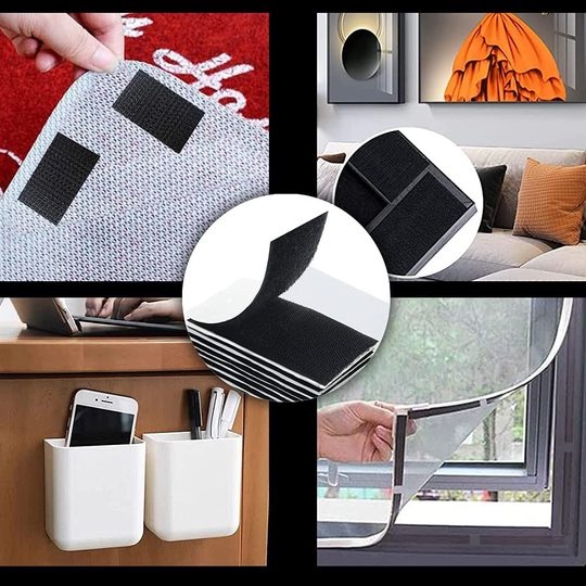 Bộ 2 cuộn băng khóa dán 15.75ft tự dính 2 mặt tái sử dụng được