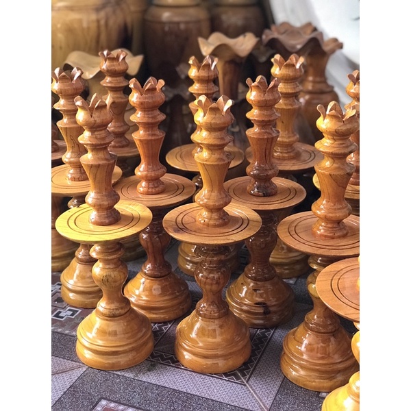 Chân nến gỗ đẹp 40cm *18