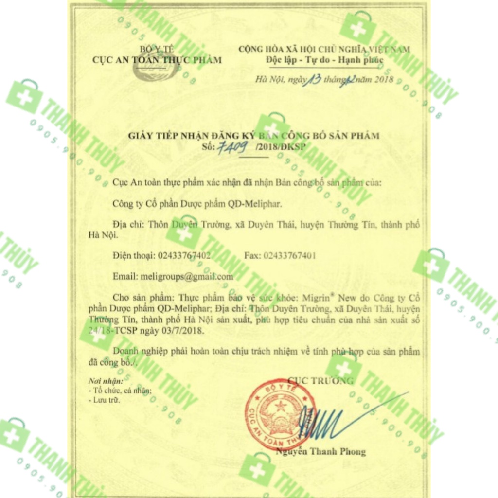 Migrin Plus Newtech Pharm  Viên Uống Tăng Cường Tuần Hoàn Não, Giảm Đau Nửa Đầu, Migraine, Thiếu Máu Não