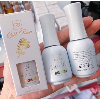 Sơn gel GR gold rose, liên kết, top bóng hoa hồng trắng