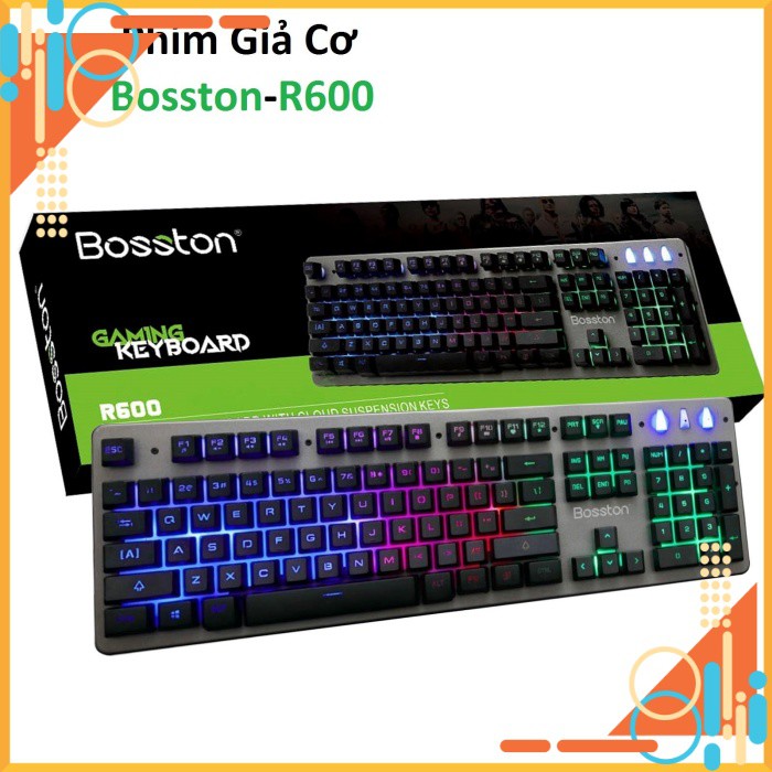 Bàn Phím Led Chuyên Game Giả Cơ Bosston R600 Có Dây - Led Đa Màu - P