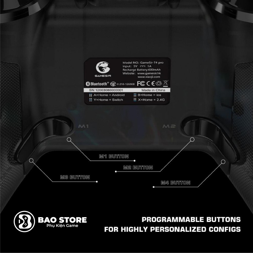 Tay Cầm Chơi Game GameSir T4W / T4 PRO Chính Hãng Dùng Cho PC / Laptop Tốt Cho FO4