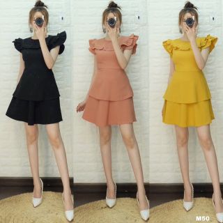 Đầm 2 tầng phối nơ