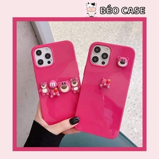 Ốp lưng iphone gấu lot so nổi bóng hồng chống bẩn ngộ nghĩnh
