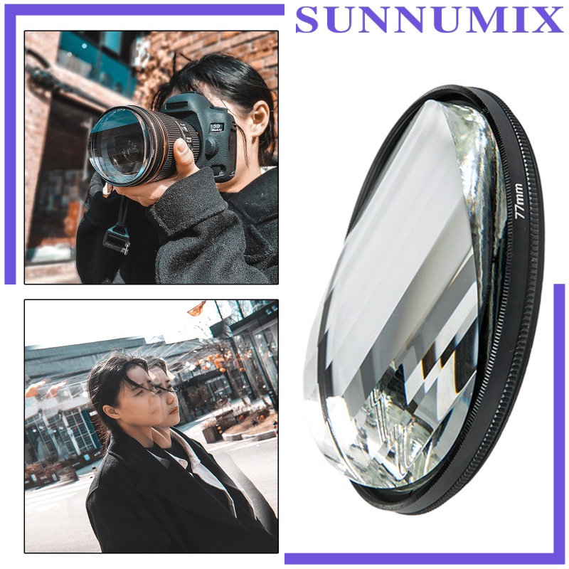 [SUNNIMIX] 77mm Kaleidoscope Prism Camera Glass Filter SLR photography Prop Accessories