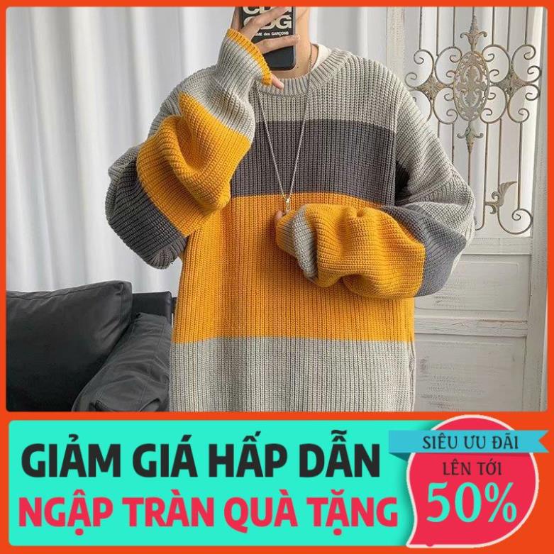 XẢ Áo Dệt Kim Sọc Gân Tay Dài Dáng Rộng Màu Trơn Thời Trang Cá Tính Cho Nam