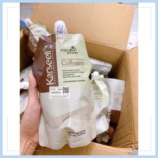Dầu Hấp - Ủ- Xả Phục Hồi Tóc Collagen Karseell Maca Dạng Túi 500ML có tem