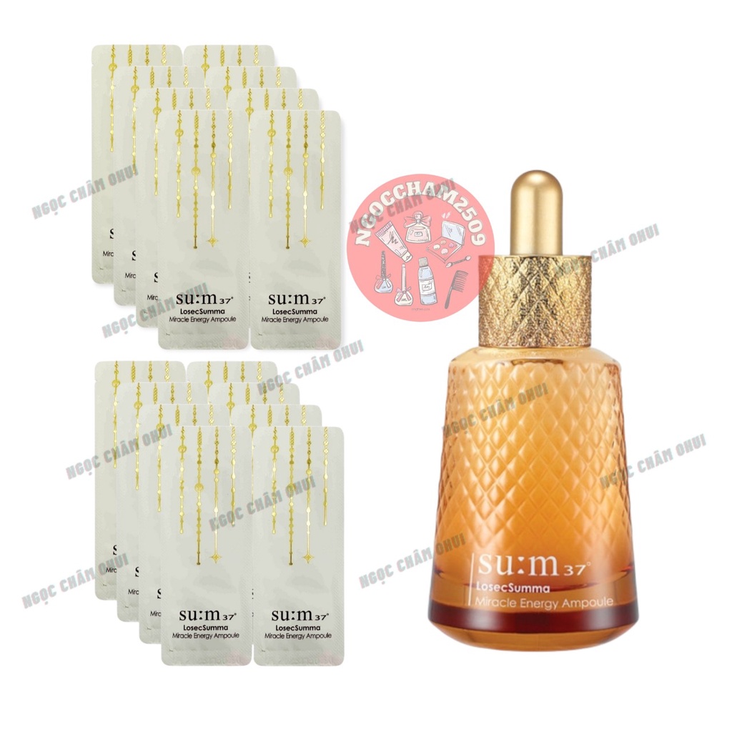 Gói huyết thanh tái tạo collagen, dưỡng trắng và căng bóng da - Sum:37 LosecSumma Miracle Energy Ampoule 1ml