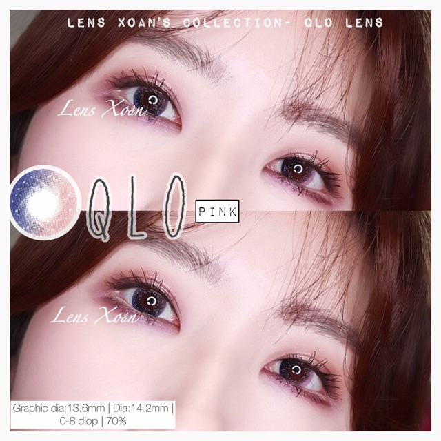 ÁP TRÒNG QLO GRAY- VIOLET- PINK ( LENS ME- KOREA) | LENS XOẮN