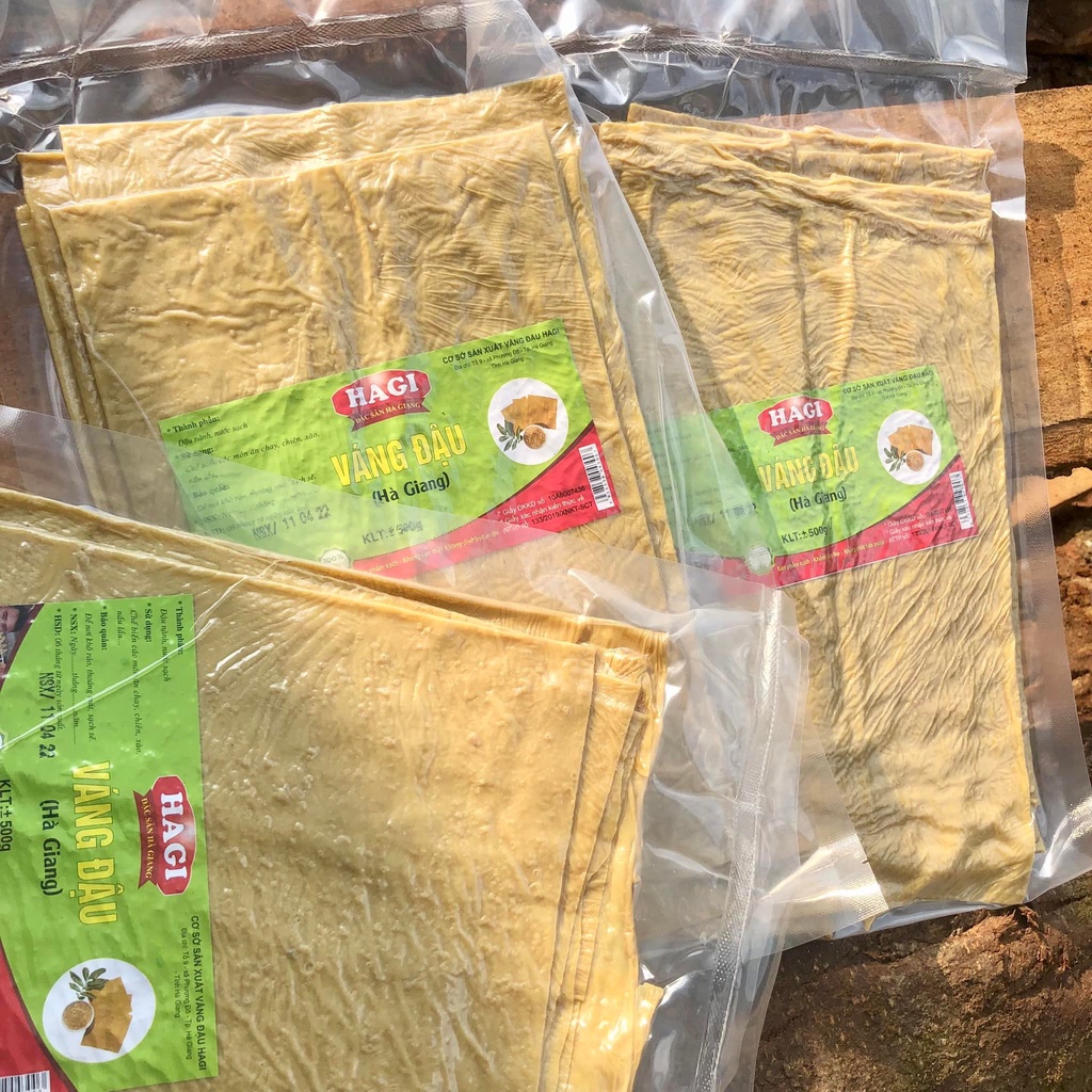 Váng đậu khô - Tàu hũ ky - 500g - Loại đặc biệt hút chân không - Váng đậu Hagi