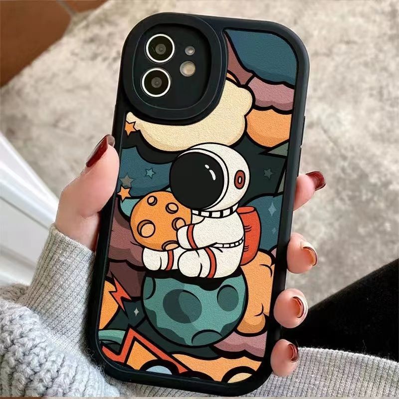 Vỏ bảo vệ phi hành gia Silicone Bảo hiểm đầy đủ Chống va đập Vỏ điện thoại hoạt hình cho vivo Y11 Y12 Y15s Y12i Y20s Y30 Y12S Y15 Y15A Y95 Y17 Y53 Y50 Y91C Y75 v11i Y91i Y1S