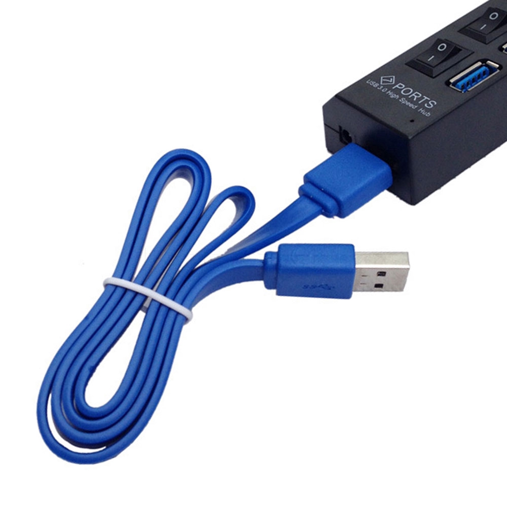 Hub 4 cổng USB 3.0 có công tắc bật/tắt cho PC/Laptop