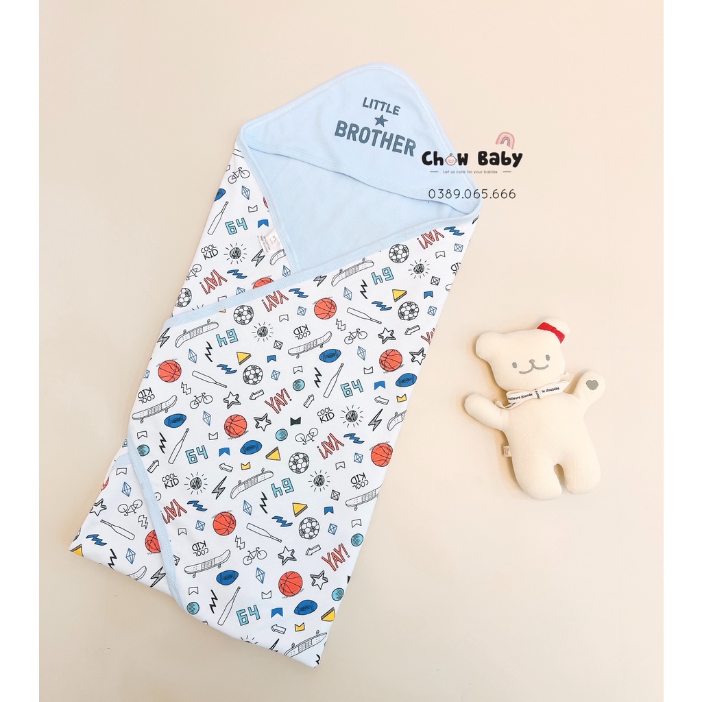CHĂN Ủ ĐA NĂNG CÓ MŨ LITTLE DUCK CHO BÉ