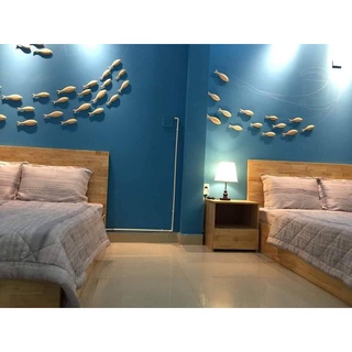 Set 100 cá gỗ decor loại 9cm trang trí không gian, dán tường decor khách sạn, sảnh tiếp khách