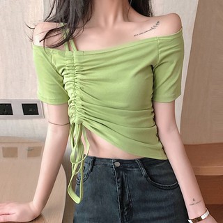 [SẴN] Áo croptop trễ vai Ulzzang Quảng Châu ATC18