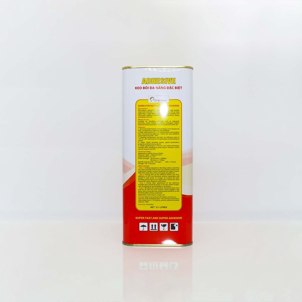 Keo dán cỏ nhân tạo ASIA A8 siêu dính, nhẹ mùi - Lon 3KG