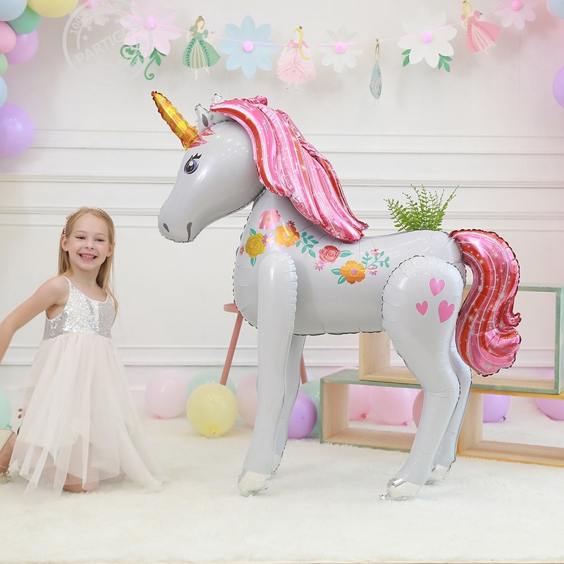 1 bong bóng hình kỳ lân 106*116cm trang trí tiệc sinh nhật