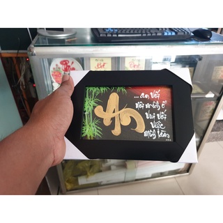 Tranh Thư pháp để bàn chữ An