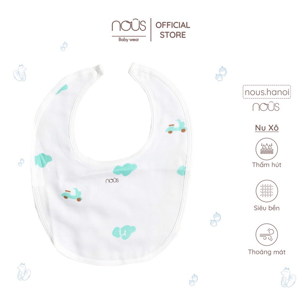 Yếm sơ sinh Nous xô/ Yếm tròn bamboo cho bé