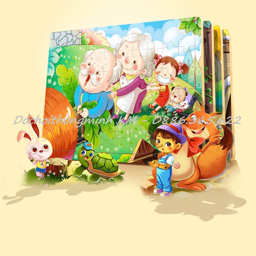 CHỌN MẪU- Ghép hình Puzzle 60 mảnh bảng gỗ nhiều mẫu siêu đẹp - Link 2