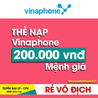 Thẻ cào vina - vinaphone 200k - có myvnpt hoặc otp