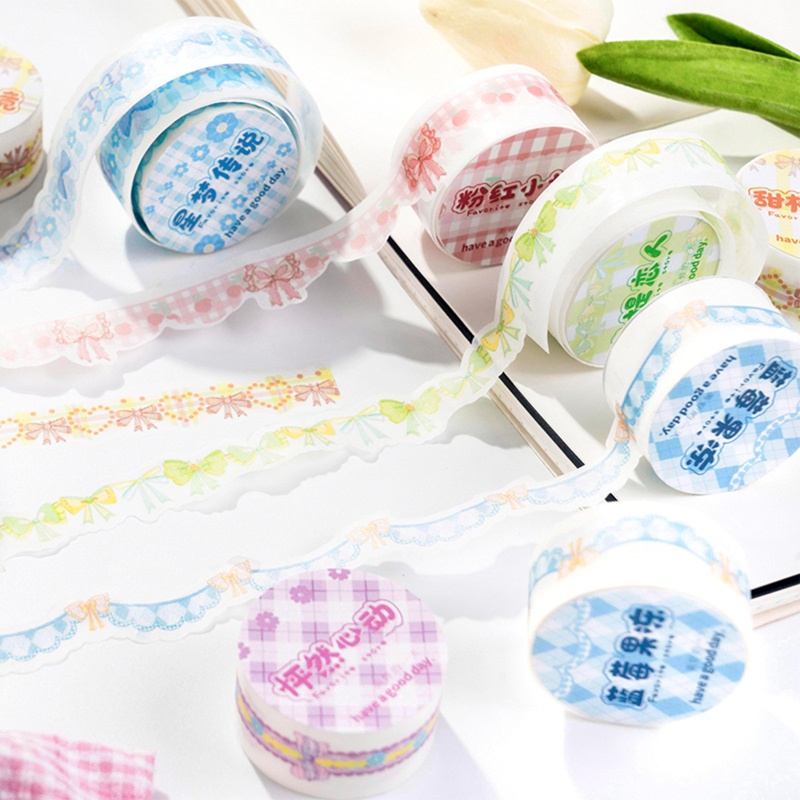 Cuộn Băng Dán Hình Nơ Trang Trí Thủ Công Rộng 20mm DIY Dễ Thương Dành Cho Học Sinh
